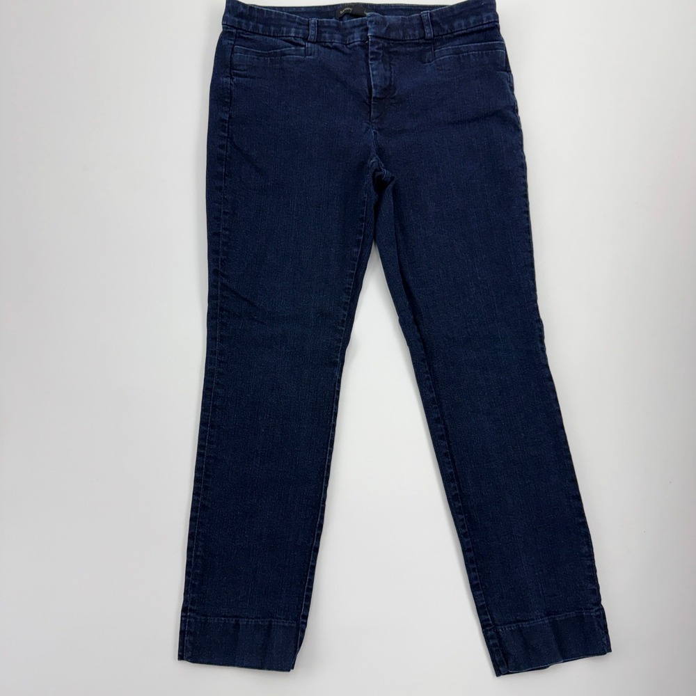 Banana Republic Sloan Skinny Pants Womens 6 Dark Indigo Wash Denim Trousers 1166